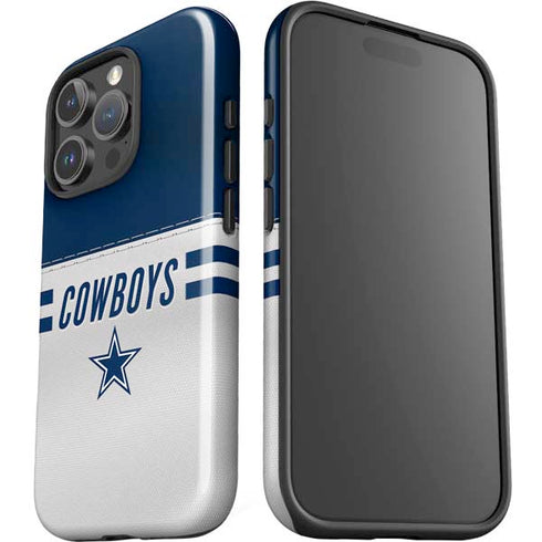 NFL Dallas Cowboys White Striped iPhone 16 Pro Impact Case